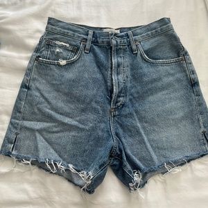 AGOLDE Dee Super High Waist Cutoff Denim Shorts